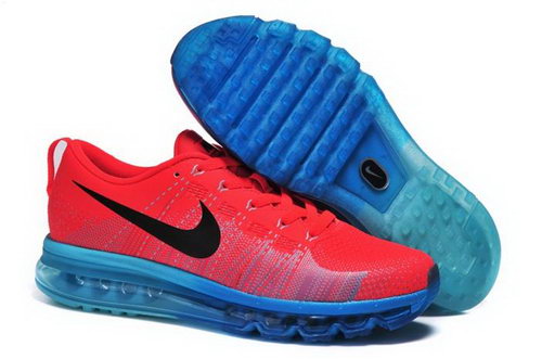 Nike Flyknit Max Mens Shoes Leather Print Orange Red Black Blue New Promo Code